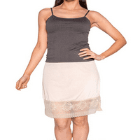 Merqwadd ženska dužina koljena donje dvostruka čipka suknja Extender pola klizanja