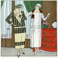 Dvije dame u odijelima od strane PREMET postera Print Mary Evans Library Slika