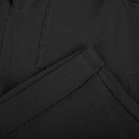 Airpow Clearsance Labavi udobnost žetvene hlače Ženska modna boja Udobni povremeni džep pamuk i posteljina