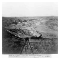 FOTO: viteški trajekt, rijeka Stanislaus, generalni prikaz, 1866., Stanislaus County, Calif