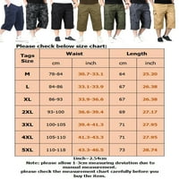 Hlaokwis Ljetni teretni kratke hlače za muškarce Ležerne prilike labave pantalone hlače elastične struke