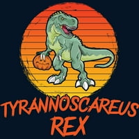 Tyrannoscareus remen smiješan dinosaur Halloween kostim muški mornarički plavi grafički rezervoar - dizajn od strane ljudi XL