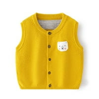 Dječaci Djevojke Print džemper Dukseri Dječji prsluk Plišani unutrašnji nošenje jesen i zimski prsluk