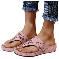 Ženske papuče Žene Ljeto izdužene cipele na plaži Otvori nožni papuče prozračne sandale ružičaste 8.5