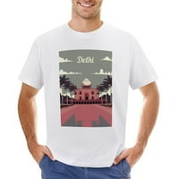 Delhi muške grafičke majice Vintage kratki rukav sportski tee bijeli 4xl