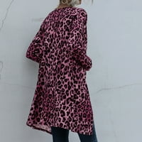 Žene Ležerne prilike modne tipke s dugim rukavima Leopard Print Cardigan Hot6SL4491047