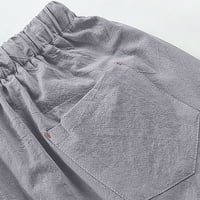 Znojeće hlače za muškarce čišćenje muškaraca Ležerne prilike modne vučne pune boje pamučne i posteljine