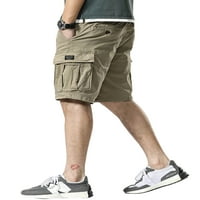 Bomotoo muns ravna noga ljetne hlače na srednjim strukom casual dno treniraju obične više džepne mini
