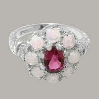 Britanci napravili su 10k bijeli zlatni prirodni ružičasti turmalinski i opal ženski Obećani prsten