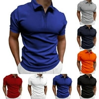 Muška majica na dugme Košulje kratki rukav vrhovi mišićne fitness BodyBuilding majica