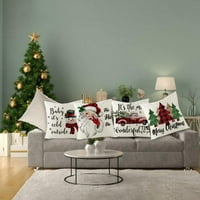 Božićni ukrasi jastuk navlake za božićne stablo Snowflake snjegović jelena kućni dekor bacač jastučni jastuk za jastuk 18 18 set xmas poklona