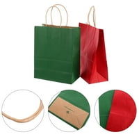 Božićne crvene i zelene poklon torbe s vrpcom Torbica na papirnim papirima
