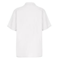 Jsaierl pamučne majice za muškarce Modni casunski gumb dolje majica sa čvrstim kratkim rukavima Slim