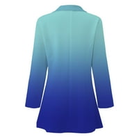 Hvyesh odijelo Blazer za žene Slim Fit Revel s dugim rukavima Trendy Ladies Tie Dye Otvori prednji jaknski
