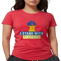 Cafepress - Stojim sa ukrajinskim majicom - Womens Tri-Blend majica