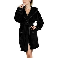 Ženska zimska kaput jakna plišana šal lepršava kućna odjeća s kapuljačom dugih rukava s kapuljačom s