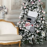 Koaiezne Božićne čarape Big Xmas Boracinske dekoracije Santa Snjegovinski jeleni Shaketing Božićni ukrasi