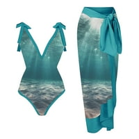 Aiyuq.u Ženska kupaći kostimi + prikrijte dva vintage kupaći kostim za kupaće komičnjaka za kupaće kostim