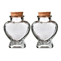 Etereaty staklene boce boce Jar bistri jars srčani parfem željni Favorite u obliku DIY Cork Whirents