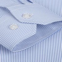 Cindysus muns regularna fit prugasta bluza muškarci casual majice rever vrat Poslovni dugi rukav prednji