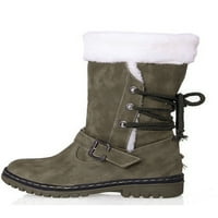 Zodanni žene tople cipele čipke čipke za snijeg Okrugli nožni zimski čizmili klizanje otporni na hodanje