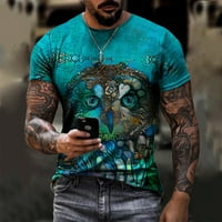 Muška unise dnevna majica 3D Print Graphic Prints Konjski print Kratki rukav Na vrh Ležerne bluze