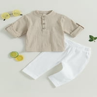 Toddler Baby Boys Hlače postavljene majice kratkih rukava + pantalone Dječje pamučne linenoutfit