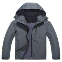 Muški kaput pune zip kišne jakne Windbreaker odjeća paketible jakne na otvorenom premazi duboko siva