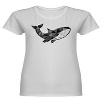 Majica u obliku poligonalne kitove žene -Image by Shutterstock, ženska mala