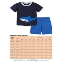 Avamo Boys Plain morski pas Print Hots sets Craw vrat ravne noge + kratke hlače Toddler životinjska