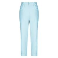 Ženske ljetne hlače Ležerne prilike ispisane elastične struke duge hlače sa džepom