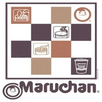 Junior's Maruchan Checkered Logo Grafički tee bijeli mali