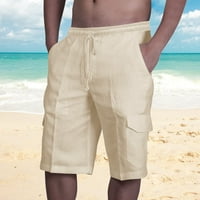Amidoa muške vučne elastične kratke hlače Trendi labave kratke hlače Multi džepovi za odmor Osnovne