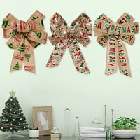 Yannee Christmas Božićna privjesak Božićni ukras potrošni materijal konoplja boja retro engleska vrpca