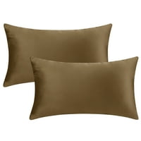 Uxcell of baršunasti ukrasni jastuk za bacanje navlaka modernih jastuka s patentnim zatvaračem smeđim