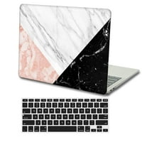Kaishek Hard Case Shell Cover za Macbook Pro S + crni poklopac tastature Model A1707 Mramor A 295