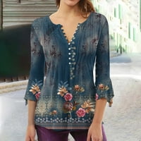 Ženska bluza Ležerne prilike Henley V-izrez Henley V-izrez naleteni bluze Basic Ruched Corset Tunic