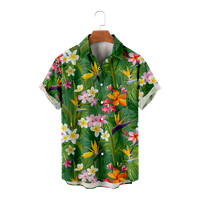 Cvjetna ležerna majica kratkih rukava Havajska vrhunska plaža Print Fashion Muška havajska majica, A-2xS