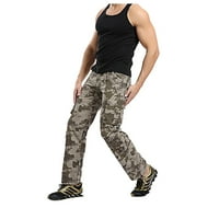 Muške hlače Pješačke teretne hlače Multi-džepni gumb Zipper Cargo Hlače Kamuflage Sportske pantalone