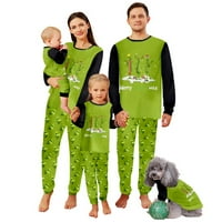 Božić Grinch Porodica Podudaranje Fleece Pajama PJ setovi Grinch, Božićni apartman za spavanje za spavanje