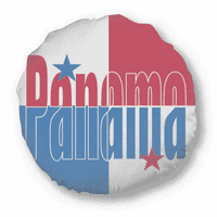 Panama Country zastava Naziv Art Deco modni okrugli bacanje Jastuk za uređenje doma