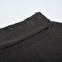 Huaai Ženski pulover Duksera Ženska gumb Turtleneck pulover dugih rukava labav pleteni džemper vrhovi