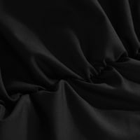 CETHRIO ženske haljine - modna ljetna casual čipkasta čvrsta dugih rukava seksi haljina crna