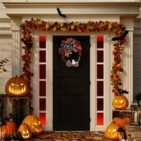 Jeseni vijenci za prednja vrata Seoska kuća Pumpkin viljuškar Venac za halloween Dan zahvalnosti navraća