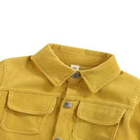 Musuos Toddler Boy Girl Corduroy Jacket kaput jesen zimski gumb dolje majica za odjeću Cardigan