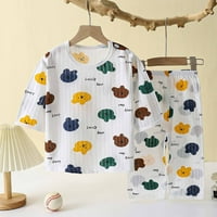 Realhomelove Djeca Toddler Baby Girl Boy Pijamas Set Crtani Dinosuar Bear Truck Print Kratki rukav Pajama