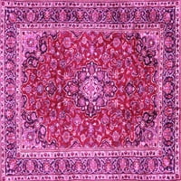 Ahgly Company Zatvoreni kvadrat Perzijske ružičaste tradicionalne prostirke područja, 3 'kvadrat