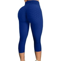 Wendunide ženske hlače Ženska mjehurić dizanje vježbi Fitness trčanje visokih struka joga hlače plave