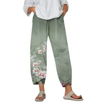 Žene Ležerne hlače Petite odgovarajuće pantalone za žene široke noge Capris ženske ljetne obrezane hlače