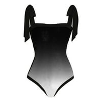 Vremenski seksi seksi jednodijelni bikini čipkasti gradijent ispisani kupaći kostim Flowy duga suknja